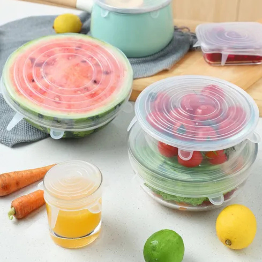 6 Tapas Elásticas Reutilizables (Oferta)