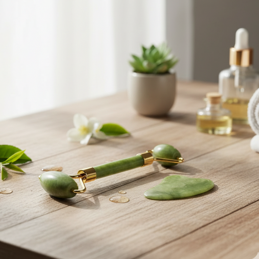 Set de Rodillo de Jade y Gua Sha