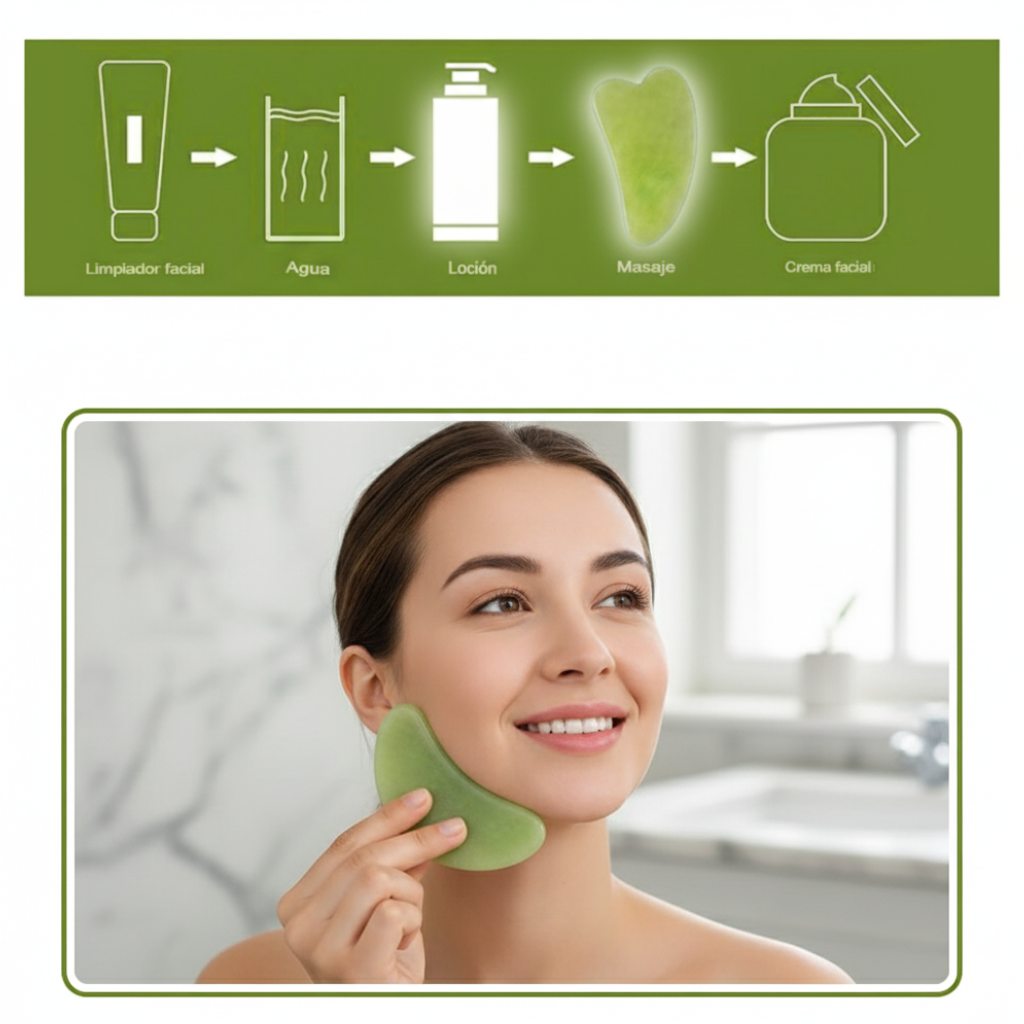 Set de Rodillo de Jade y Gua Sha